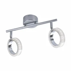 Luminaires Leuchten Direkt Plafonnier Leuchten Direkt ANGELO LED Chrome, 2 lumières