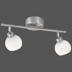 Luminaires Leuchten Direkt Plafonnier Leuchten Direkt LOLA-LOTTA LED Acier inoxydable, 2 lumières, Télécommandes, Changeur de couleurs