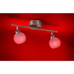 Luminaires Leuchten Direkt Plafonnier Leuchten Direkt LOLA-LOTTA LED Acier inoxydable, 2 lumières, Télécommandes, Changeur de couleurs