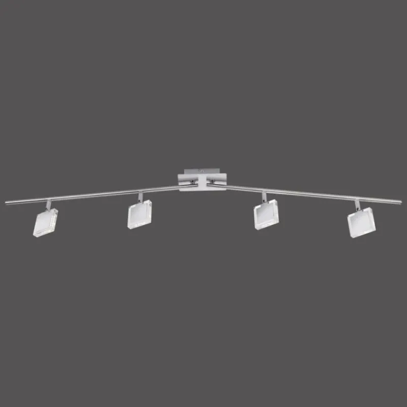 Luminaires Leuchten Direkt Plafonnier Leuchten Direkt Tony LED Chrome, Nickel mat, 4 lumières* Spots Et Projecteurs
