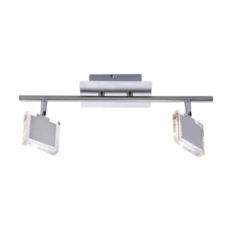 Luminaires Leuchten Direkt Plafonnier Leuchten Direkt Tony LED Chrome, Nickel mat, 2 lumières* Spots Et Projecteurs