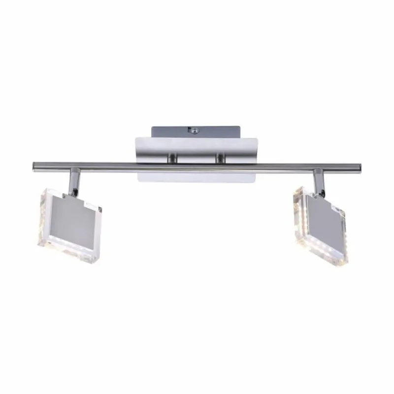Luminaires Leuchten Direkt Plafonnier Leuchten Direkt Tony LED Chrome, Nickel mat, 2 lumières* Spots Et Projecteurs