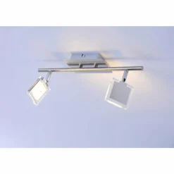 Luminaires Leuchten Direkt Plafonnier Leuchten Direkt Tony LED Chrome, Nickel mat, 2 lumières* Spots Et Projecteurs