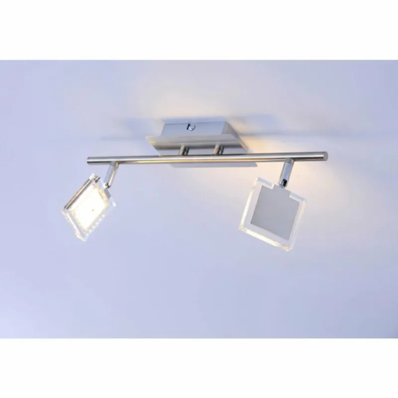 Luminaires Leuchten Direkt Plafonnier Leuchten Direkt Tony LED Chrome, Nickel mat, 2 lumières* Spots Et Projecteurs