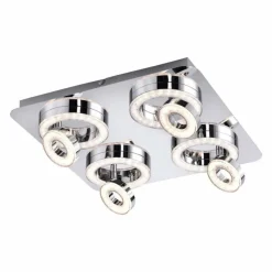 Luminaires Leuchten Direkt Plafonnier Leuchten Direkt Tim LED Chrome, 8 lumières* Éclairage Led