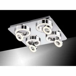 Luminaires Leuchten Direkt Plafonnier Leuchten Direkt Tim LED Chrome, 8 lumières* Éclairage Led