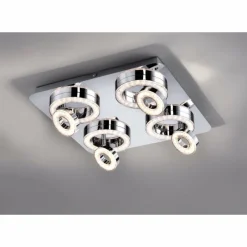 Luminaires Leuchten Direkt Plafonnier Leuchten Direkt Tim LED Chrome, 8 lumières* Éclairage Led