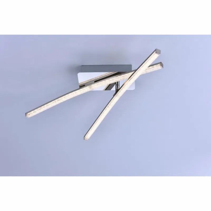 Luminaires Leuchten Direkt Plafonnier Leuchten Direkt Simon LED Chrome, 2 lumières* Éclairage Led