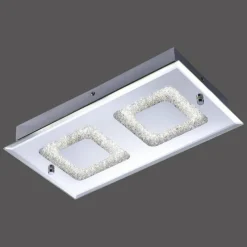 Luminaires Leuchten Direkt Plafonnier Leuchten Direkt LISA LED Chrome, 2 lumières