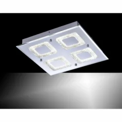 Luminaires Leuchten Direkt Plafonnier Leuchten Direkt LISA LED Chrome, 1 lumière