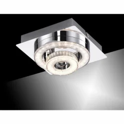 Luminaires Leuchten Direkt Plafonnier Leuchten Direkt TIM LED Chrome, 2 lumières