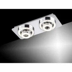 Luminaires Leuchten Direkt Plafonnier Leuchten Direkt TIM LED Chrome, 2 lumières