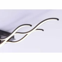 Luminaires Leuchten Direkt Plafonnier Leuchten Direkt Wave LED Noir, 3 lumières* Éclairage Led