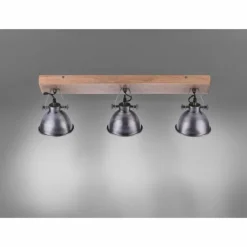 Lampes Industrielles-Luminaires Leuchten Direkt Plafonnier Leuchten Direkt Acier brossé, 3 lumières