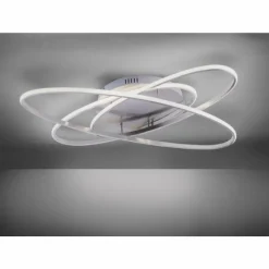 Luminaires Leuchten Direkt Plafonnier Leuchten Direkt MALIK LED Acier inoxydable, 1 lumière, Télécommandes* Éclairage Led