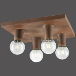 Lampes Industrielles-Luminaires Leuchten Direkt Plafonnier Leuchten Direkt TURN ME Rouille, 4 lumières