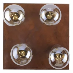 Lampes Industrielles-Luminaires Leuchten Direkt Plafonnier Leuchten Direkt TURN ME Rouille, 4 lumières