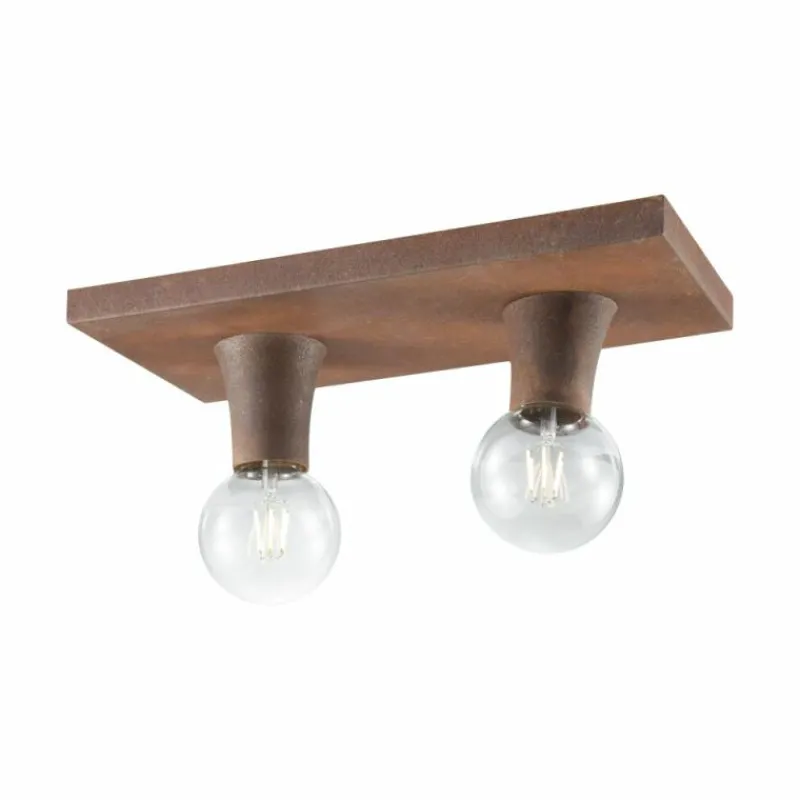 Lampes Industrielles-Luminaires Leuchten Direkt Plafonnier Leuchten Direkt TURN ME Rouille, 2 lumières