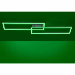 Luminaires Leuchten Direkt Plafonnier Leuchten Direkt Ls-MAXI LED Acier inoxydable, 1 lumière, Télécommandes, Changeur de couleurs