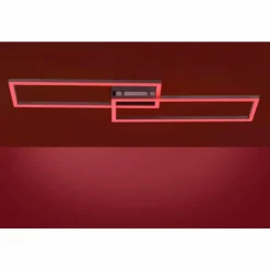 Luminaires Leuchten Direkt Plafonnier Leuchten Direkt Ls-MAXI LED Acier inoxydable, 1 lumière, Télécommandes, Changeur de couleurs