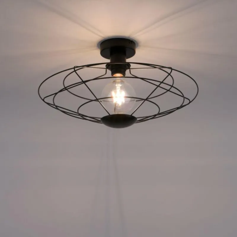 Luminaires Leuchten Direkt Plafonnier Leuchten Direkt PORTO Noir, 1 lumière* Plafonniers