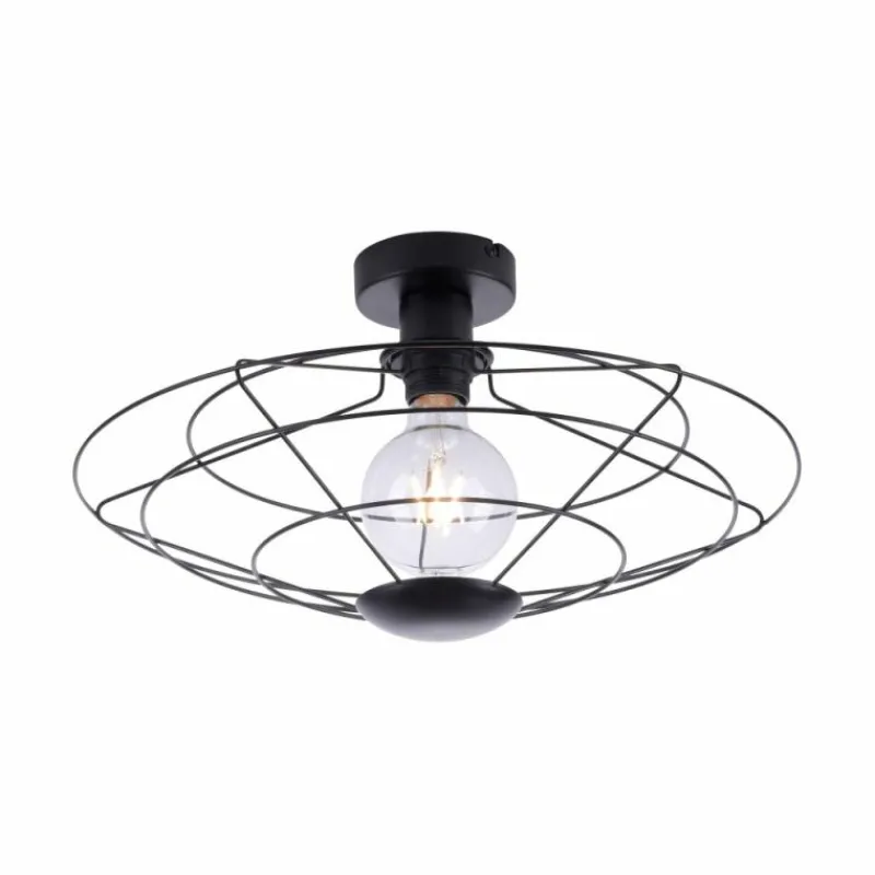 Luminaires Leuchten Direkt Plafonnier Leuchten Direkt PORTO Noir, 1 lumière* Plafonniers