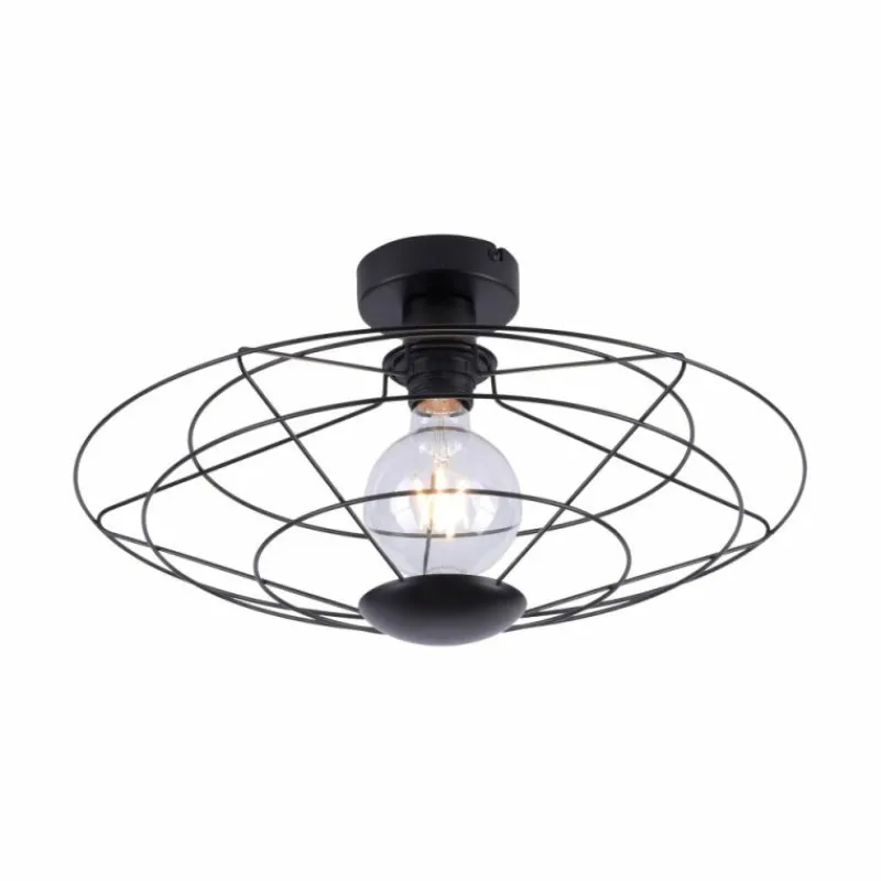 Luminaires Leuchten Direkt Plafonnier Leuchten Direkt PORTO Noir, 1 lumière* Plafonniers