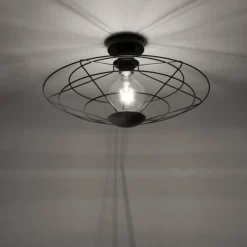 Luminaires Leuchten Direkt Plafonnier Leuchten Direkt PORTO Noir, 1 lumière* Plafonniers