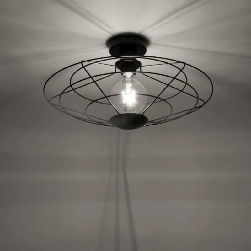 Luminaires Leuchten Direkt Plafonnier Leuchten Direkt PORTO Noir, 1 lumière* Plafonniers