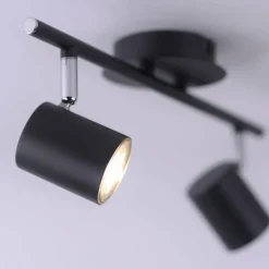 Luminaires Leuchten Direkt Plafonnier Leuchten Direkt TARIK LED Noir, 2 lumières* Éclairage Led