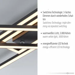 Luminaires Leuchten Direkt Plafonnier Leuchten Direkt IVEN LED Noir, 1 lumière* Éclairage Led