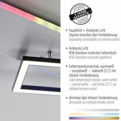 Luminaires Leuchten Direkt Plafonnier Leuchten Direkt RENDA LED Argenté, 2 lumières, Télécommandes, Changeur de couleurs* Éclairage Led