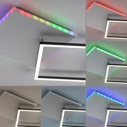 Luminaires Leuchten Direkt Plafonnier Leuchten Direkt RENDA LED Argenté, 2 lumières, Télécommandes, Changeur de couleurs* Éclairage Led