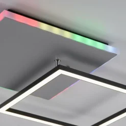 Luminaires Leuchten Direkt Plafonnier Leuchten Direkt RENDA LED Argenté, 2 lumières, Télécommandes, Changeur de couleurs* Éclairage Led