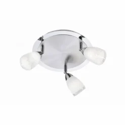 Luminaires Leuchten Direkt Plafonnier Leuchten Direkt VINO Acier inoxydable, 3 lumières