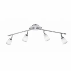 Luminaires Leuchten Direkt Plafonnier Leuchten Direkt VINO Acier inoxydable, 4 lumières