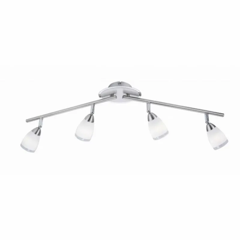 Luminaires Leuchten Direkt Plafonnier Leuchten Direkt VINO Acier inoxydable, 4 lumières