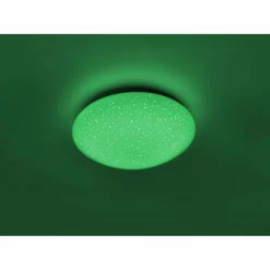 Luminaires Leuchten Direkt Plafonnier Leuchten-Direkt SKYLER LED Acier brossé, Blanc, 1 lumière, Télécommandes, Changeur de couleurs* Éclairage Led