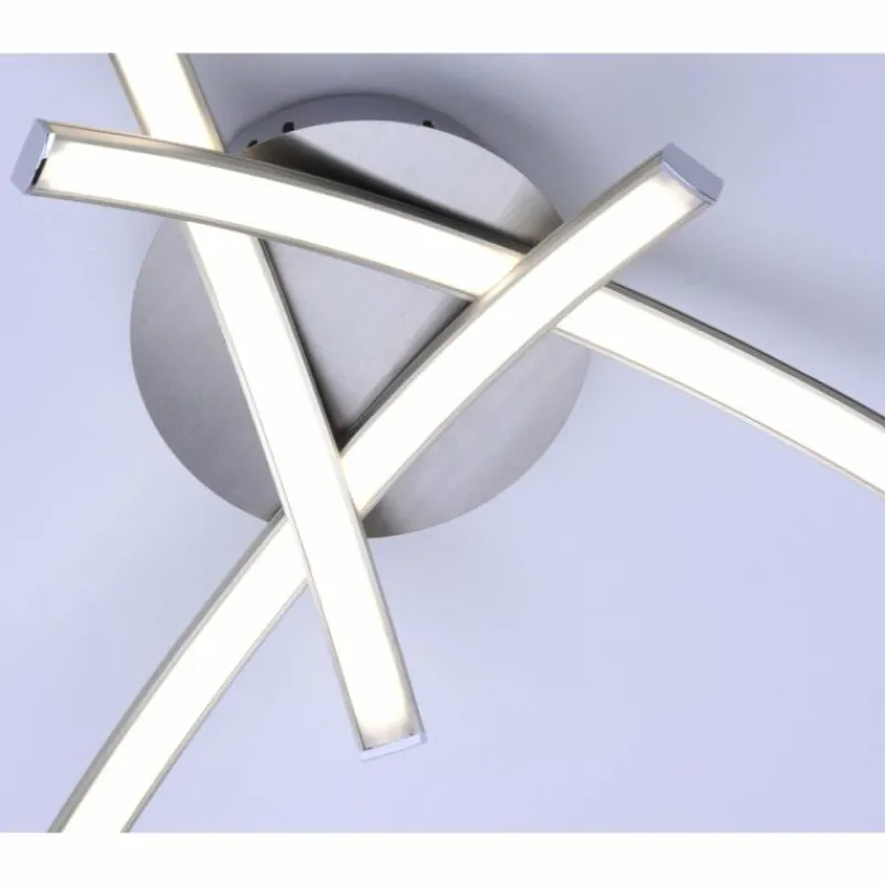 Luminaires Leuchten Direkt Plafonnier Leuchten-Direkt VALERIE LED Acier inoxydable, 3 lumières* Éclairage Led