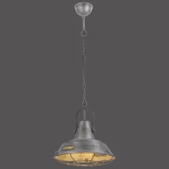 Lampes Industrielles-Luminaires Leuchten Direkt Plafonnier Leuchten-Direkt SAMIA Gris, 1 lumière