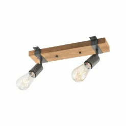 Luminaires Rustiques-Luminaires Leuchten Direkt Plafonnier Leuchten-Direkt SLAT Brun, Bois foncé, 2 lumières