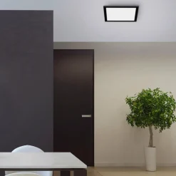 Luminaires Leuchten Direkt Plafonnier Leuchten-Direkt FLAT LED Noir, 1 lumière, Télécommandes* Éclairage Led