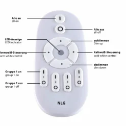 Luminaires Leuchten Direkt Plafonnier Leuchten-Direkt FLAT LED Blanc, 1 lumière, Télécommandes* Éclairage Led