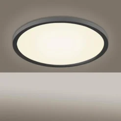 Luminaires Leuchten Direkt Plafonnier Leuchten-Direkt FLAT LED Noir, 1 lumière, Télécommandes* Éclairage Led