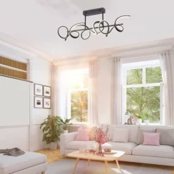 Luminaires Leuchten Direkt Plafonnier Leuchten-Direkt CURLS LED Noir, 3 lumières* Éclairage Led