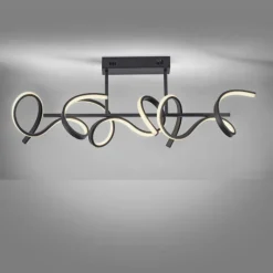 Luminaires Leuchten Direkt Plafonnier Leuchten-Direkt CURLS LED Noir, 3 lumières* Éclairage Led