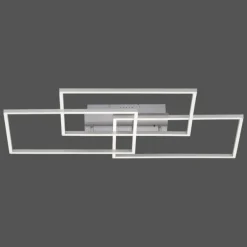 Luminaires Leuchten Direkt Plafonnier Leuchten-Direkt IVEN LED Nickel mat, 3 lumières, Télécommandes* Éclairage Led