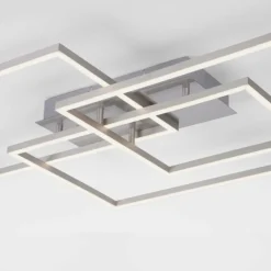Luminaires Leuchten Direkt Plafonnier Leuchten-Direkt IVEN LED Nickel mat, 3 lumières, Télécommandes* Éclairage Led