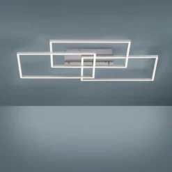 Luminaires Leuchten Direkt Plafonnier Leuchten-Direkt IVEN LED Nickel mat, 3 lumières, Télécommandes* Éclairage Led