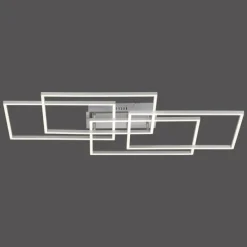 Luminaires Leuchten Direkt Plafonnier Leuchten-Direkt IVEN LED Nickel mat, 4 lumières, Télécommandes* Éclairage Led